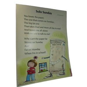 Vintage Solo Sunday Babs Bell Hajdusiewicz Grade School Poster Lithograph 30217